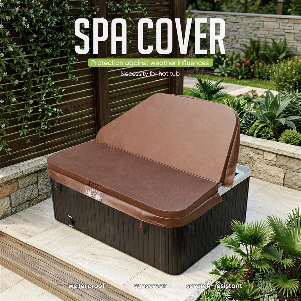 Brown Square Spa Cover